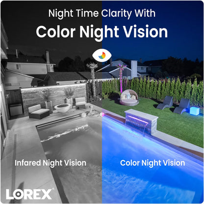 Lorex 2K Pan-Tilt Indoor/Outdoor WiFi Security Camera - Home Security Camera with 360 View Auto-Tracking, Color Night Vision, Person Detection, Warning Light/Siren - Surveillance Camera w/Phone App