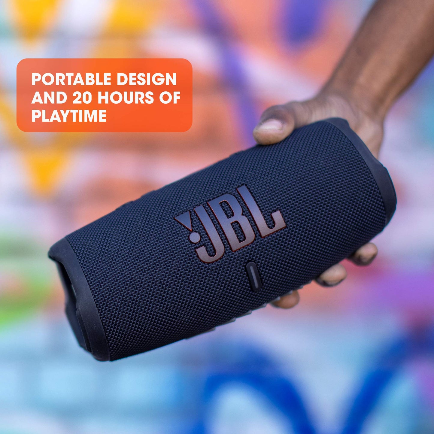 JBL Charge 5 Portable Bluetooth Speaker with Deep Bass, IP67 Waterproof and Dustproof, Up To 20 Hours of Playtime, Built-in Powerbank - Black