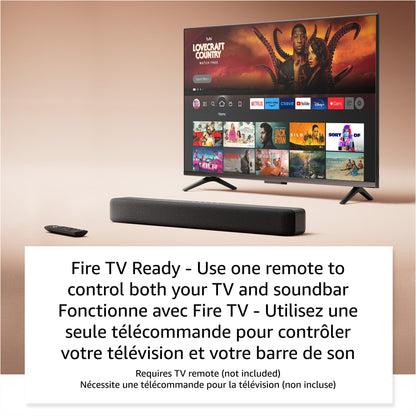 Amazon Fire TV Soundbar, 2.0 speaker with DTS Virtual:X and Dolby Audio, Bluetooth connectivity