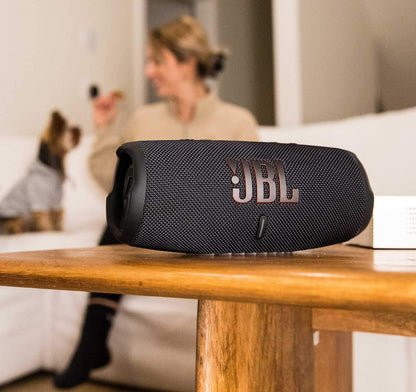 JBL Charge 5 Portable Bluetooth Speaker with Deep Bass, IP67 Waterproof and Dustproof, Up To 20 Hours of Playtime, Built-in Powerbank - Black