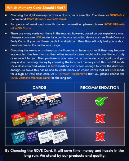 ROVE R3 Dash Cam Front and Rear with Cabin, 3” IPS Touch Screen, 3 Channel Dash Cam 1440P+1080P+1080P Car Camera with IR Night Vision, 5G WiFi, GPS, Supercapacitor, Supports up to 512GB Max