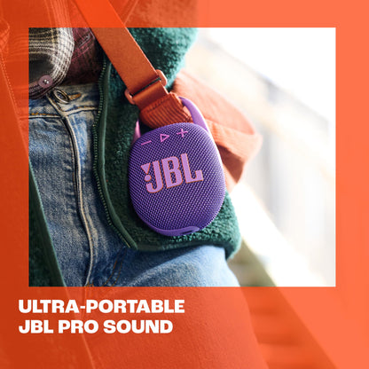 JBL Clip 5 - Ultra-Portable, Waterproof and Dustproof Bluetooth Speaker, Integrated Carabiner, Up to 12 Hours of Play, Made in Part with Recycled Materials (Black)