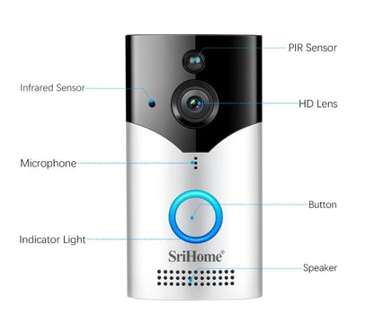 SRI Video Doorbell WIFI Camera