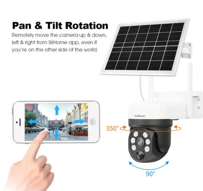 Smart Camera Solar PTZ Outdoor Security Cam