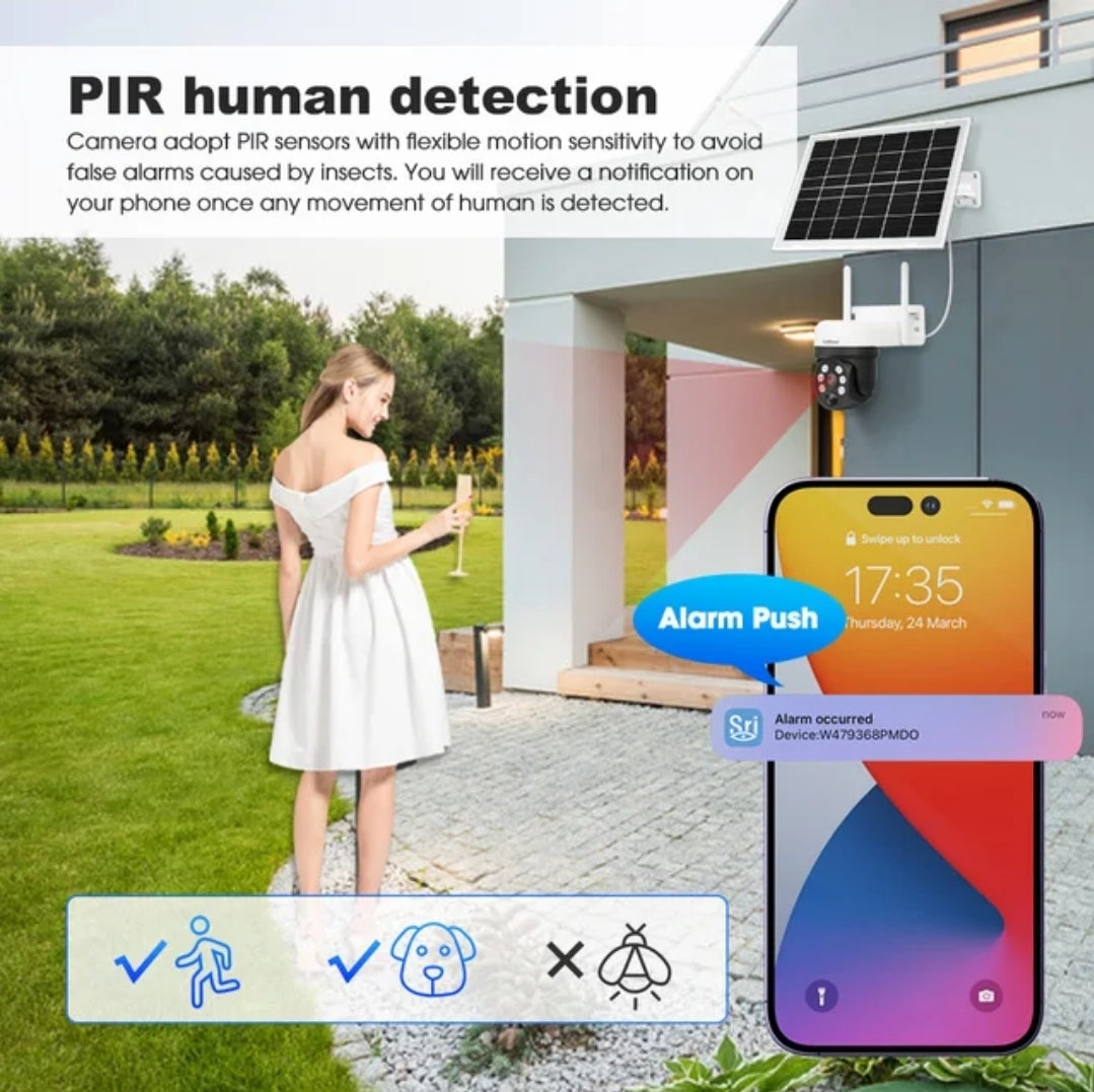 Smart Camera Solar PTZ Outdoor Security Cam