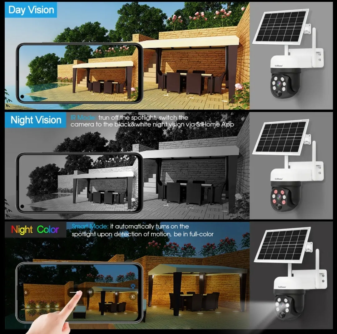 Smart Camera Solar PTZ Outdoor Security Cam