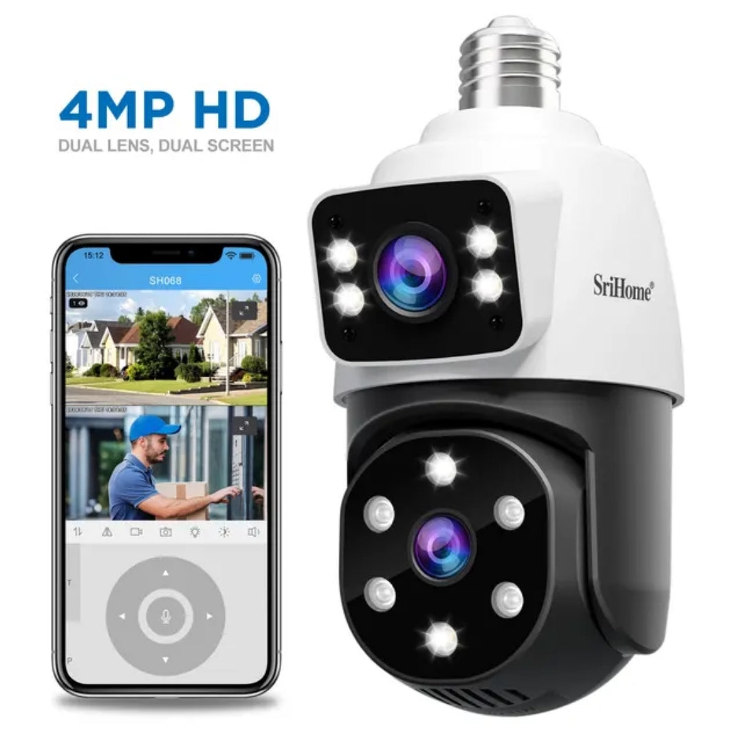 Smart Camera Dual Lens Wireless Bulb Camera