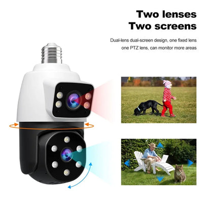 Smart Camera Dual Lens Wireless Bulb Camera