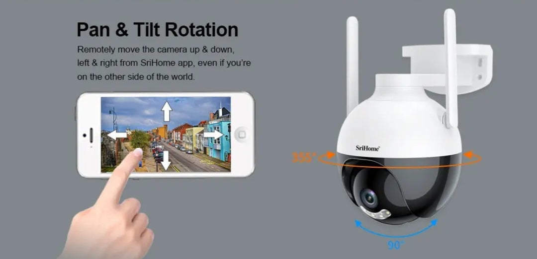 Smart Camera Outdoor PTZ security Camera Sri Home